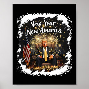 Nyår Nya Amerika Gott nytt år Party 2025 Tru Poster