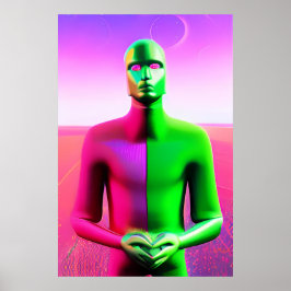 Nyår, nytt ångestsyndrom Ken Gage Surrealism Poster