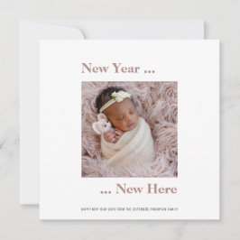 Nyår - nytt här Foto 2024 Rosa Birth Announce