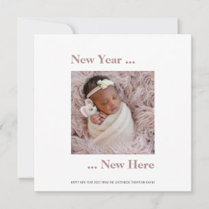 Nyår - nytt här Foto 2024 Rosa Birth Announce