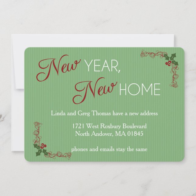 Nyår, nytt meddelande om Flytta i hemmet (Framsida)