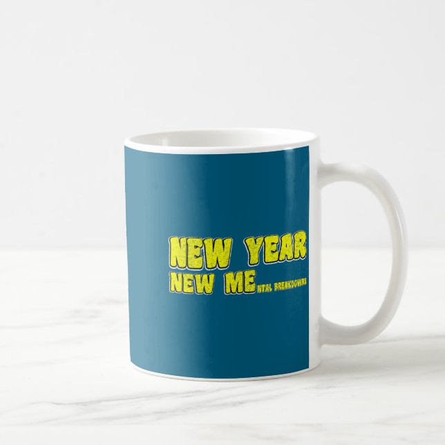 Nyår Nytt Mentalt Sammanbrott Rolig Konst Kaffemugg (Höger)