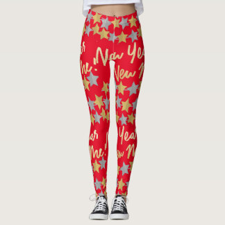 Nyår Nytt mig, Gott nytt år 2022 Festive Red Leggings