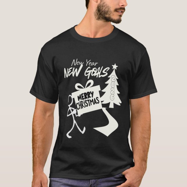 NYÅR t-shirt trendig stilren glad jul (Framsida)