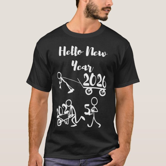 NYÅR t-shirt trendig stilren glad jul (Framsida)