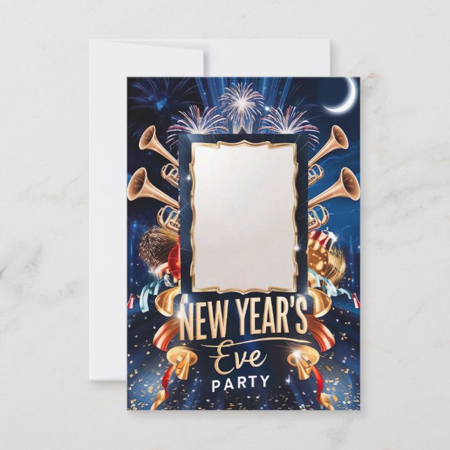 Nyår Tomt Inbjudningskort (Framsida)