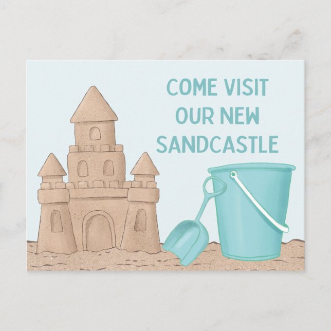 Nyare adress Beach House Meddelande Vykort (Framsida)