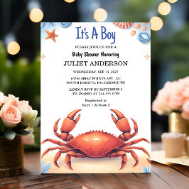 Nyare babyskor för Coola Beach Ocean Catch Red Cra Inbjudningar