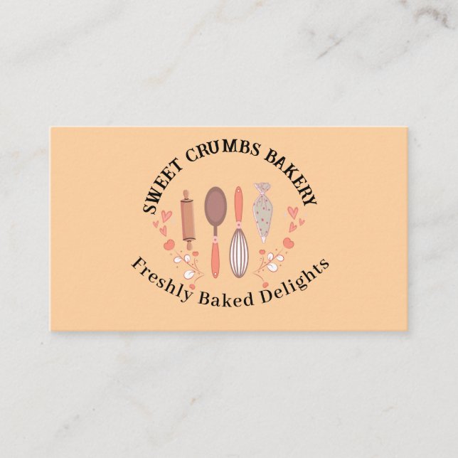 Nyare Baking&lagningsverktyg för vattenfärg Visitkort (Framsida)