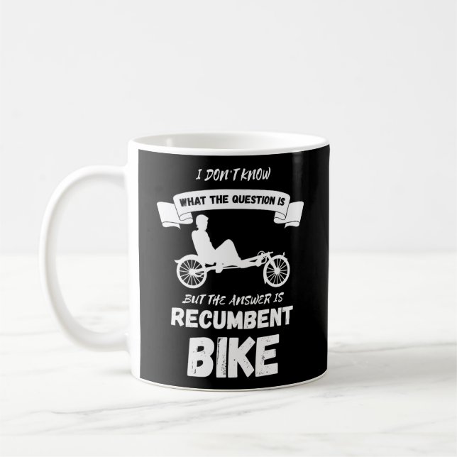 Nyare Bike I Know Cyclist Recumbent Trik Kaffemugg (Vänster)