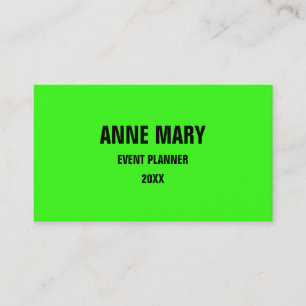 Nyare Grönt Bright Colorful Bröllop Events Modern Visitkort