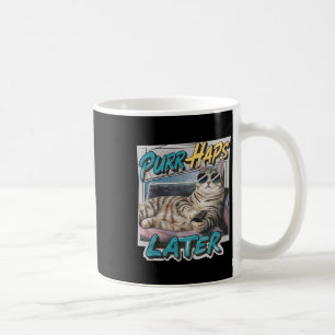 Nyare, kanske finare, Cat Lover Pun Relaxing Lazy Kaffemugg