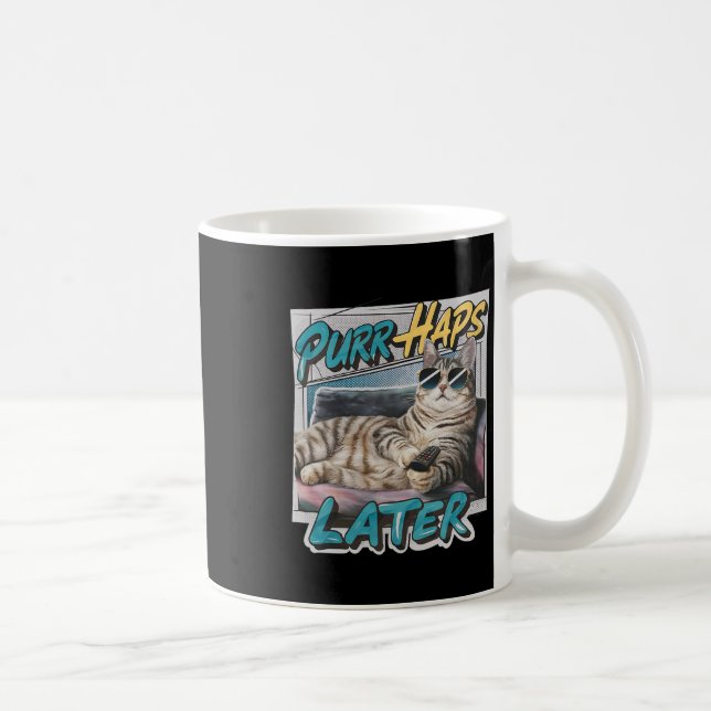 Nyare, kanske finare, Cat Lover Pun Relaxing Lazy Kaffemugg (Höger)