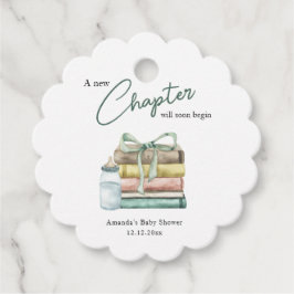 Nyare kapitelbabyskor med vattenfärg gåvor etiketter