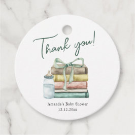 Nyare kapitelbabyskor - tack gåvor etiketter