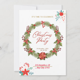 Nyåret 2022 Party, den luddiga julen och Lycklig. Inbjudningar