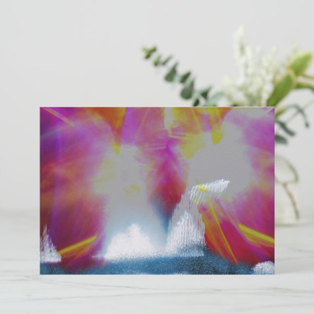 Nyårs aurora borealis julkort (Stående Fram)