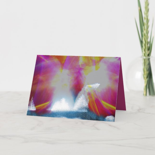 Nyårs Borealis-kort för Aurora Tack Kort (Framsida)