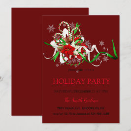 Nyårs dekoration-lucka, julstjärna Invit Inbjudningar