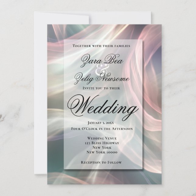 Nyårs Glamourfirande Bröllop Meddelande (Framsida)