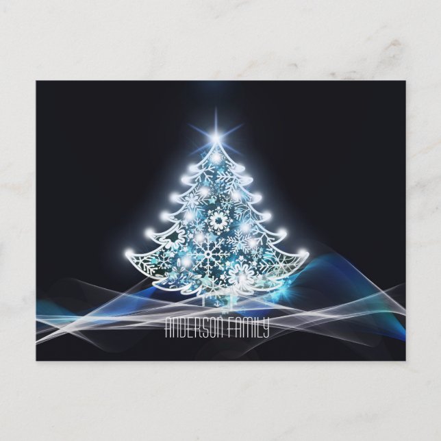 Nyårs helgdagar - vykort för guldfärgad elegant (Framsida)