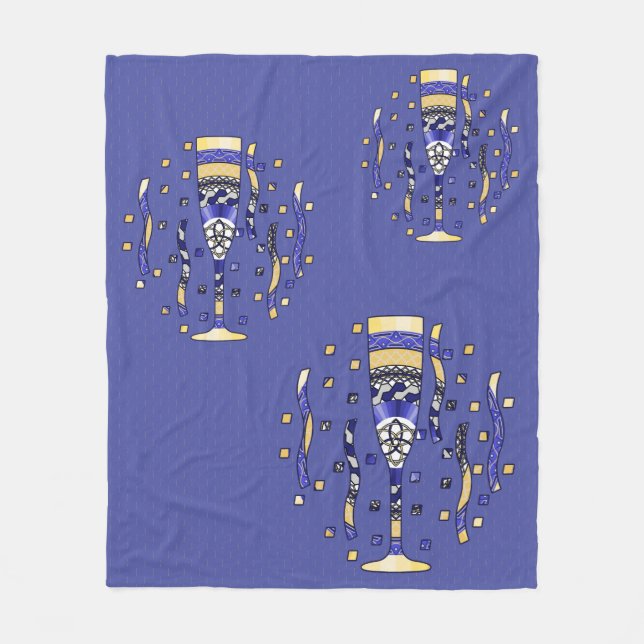 Nyårs leksaksblanket fleecefilt (Framsidan)