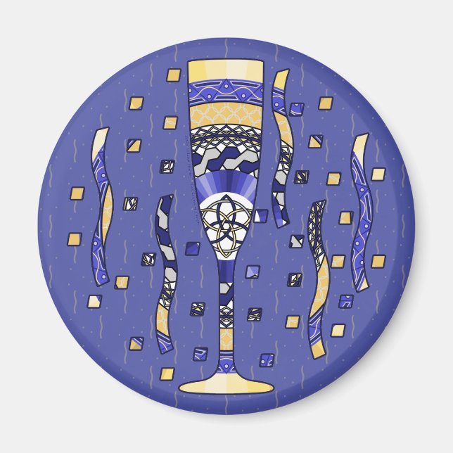 Nyårs popup-magnet magnet (Framsidan)