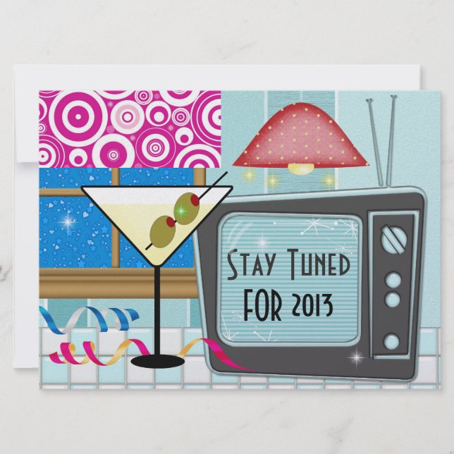 Nyårs Retro Rockar - SRF Inbjudningar (Framsida)