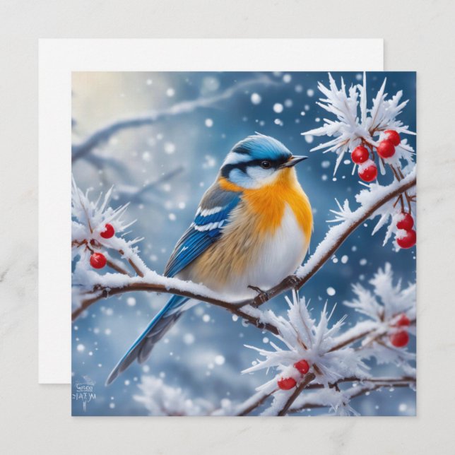 Nyårs vykort för lägenhet (Fram/baksida)