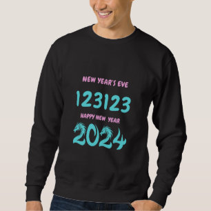 Nyårsafton 123123 Gott nytt år 2024 Lång Ärmad Tröja