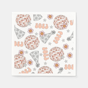 Nyårsafton 2023: Retro Disco Boll Pappersservett