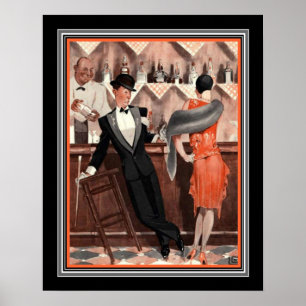 "Nyårsafton" art décotryck av George Leonnec Poster
