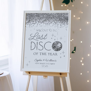 Nyårsafton av årets sista disco-händelse poster