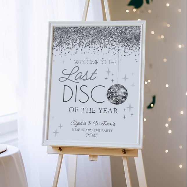 Nyårsafton av årets sista disco-händelse poster (Last Disco of the Year)
