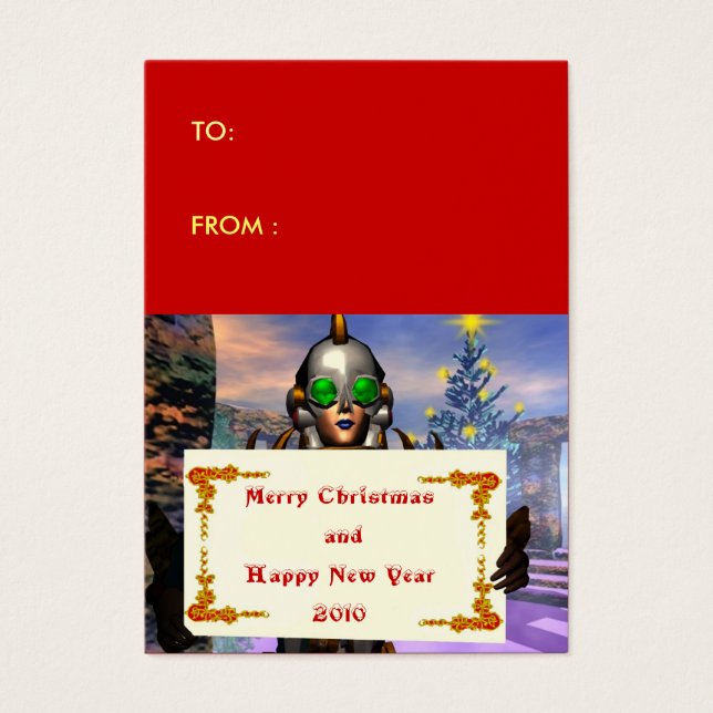 NYÅRSAFTON AV EN CYBORG-märkre Visitkort (Framsidan)