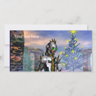 NYÅRSAFTON AV ETT CYBORG JULKORT