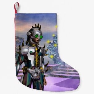 NYÅRSAFTON AV ETT CYBORG LITEN JULSTRUMPA