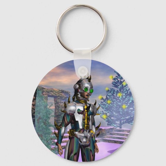 NYÅRSAFTON AV ETT CYBORG NYCKELRING (Framsida)