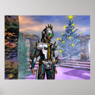NYÅRSAFTON AV ETT CYBORG POSTER