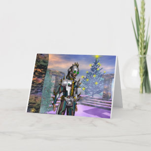 NYÅRSAFTON AV ETT CYBORG SOM DRABBATS AV FRAMTIDEN HELGKORT