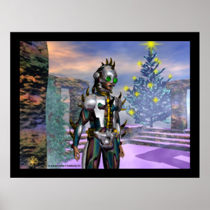 NYÅRSAFTON AV Klossal CYBORG Poster