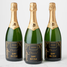 Nyårsafton Black guld 1920's art deco