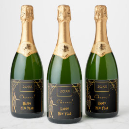 Nyårsafton Black guld 1920's art deco