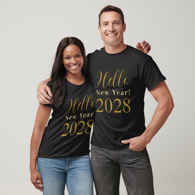 Nyårsafton Black Guld Party T Shirt (Unisex)