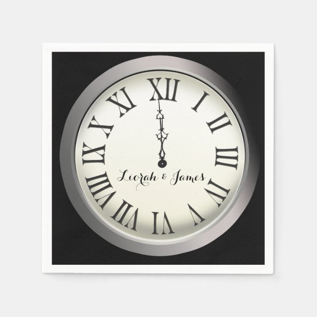 Nyårsafton bröllop pappersservett (Framsidan)