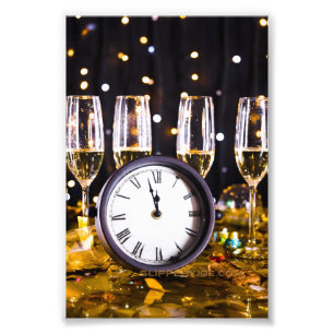Nyårsafton firande SlipperyJoes champagne Fototryck
