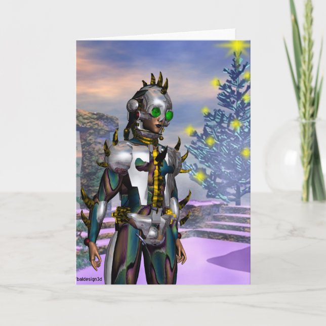 NYÅRSAFTON FÖR EN CYBORG SLOPADES... HELGKORT (Framsida)