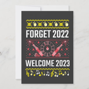 Nyårsafton Glöm 2022 Välkommen 2023 T-Shirt Inbjudningar