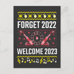 Nyårsafton Glöm 2022 Välkommen 2023 T-Shirt Vykort