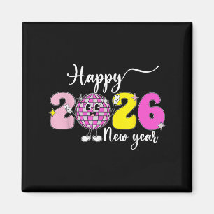 Nyårsafton Hej 2026 Gott Nytt År 2026 Disco Magnet